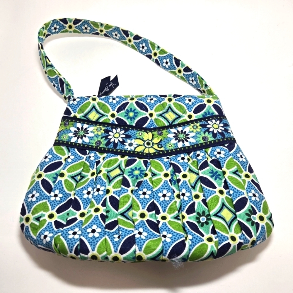 Vera Bradley Daisy Daisy Handbag Blue Green Mini Purse Excellent Condition